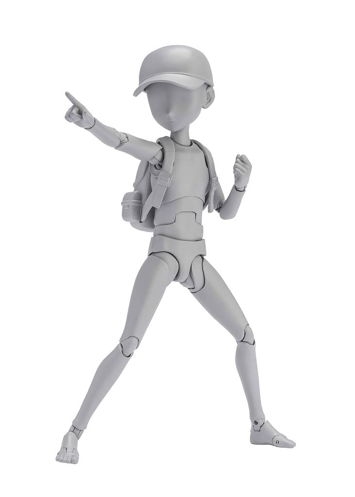 TAMASHII NATIONS S.H.Figuarts Body-kun - Ken Sugimori - Edition DX SET (Gray Color Ver.) Approximately 130mm PVC & ABS Movable Figure BAS62102