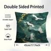 Sage Green Cranes Cushion Cover Pillowcase Upholstery Sofa Throw Pillow Home Decor Pillowcas