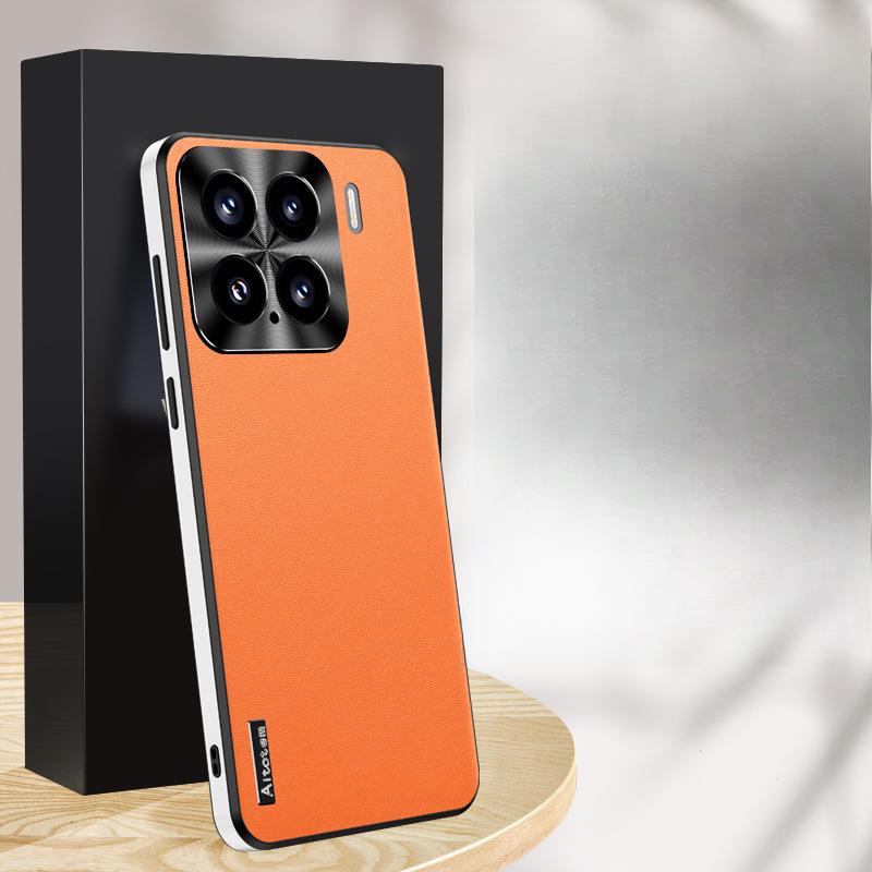 Xiaomi 15pro Phone Case Lens All-inclusive Xiaomi Anti-Drop 15 High-end Business Men Por Leather Case