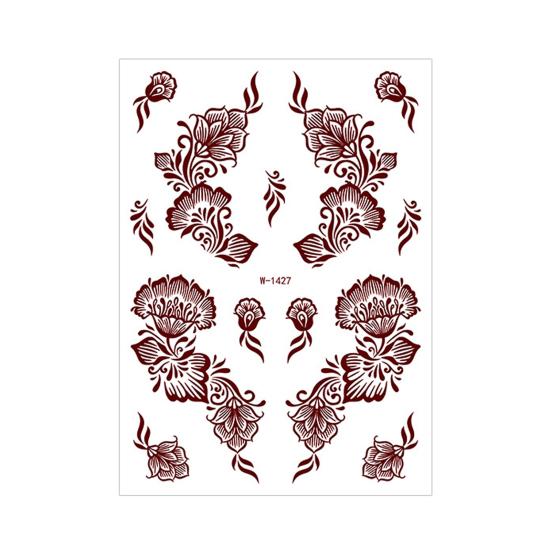 Skin-friendly Convenience Tattoo Stickers Water Transfer Paper Red / Clear / Brown 148 Mm/5.83