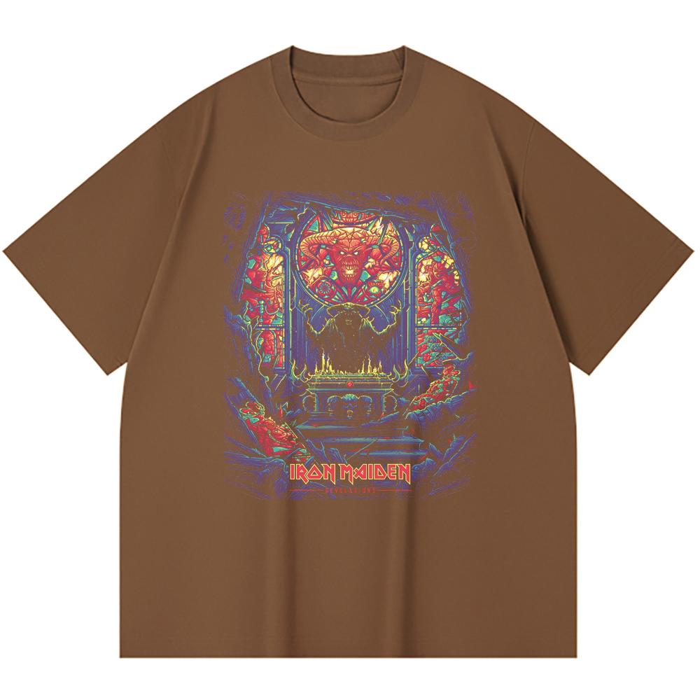 230 g/m² 100% Bavlna T-shirt Heavy Metal Rocková Kapela Tisk Populární Hudby Unisex Těžký Bavlněný T-shirt