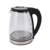 Wasserkocher, 2 l, 2000 W, elektrische Teekanne, Heißwasserkessel, Glaskaffeekanne mit Edelstahl-220-V-Wasserkocher