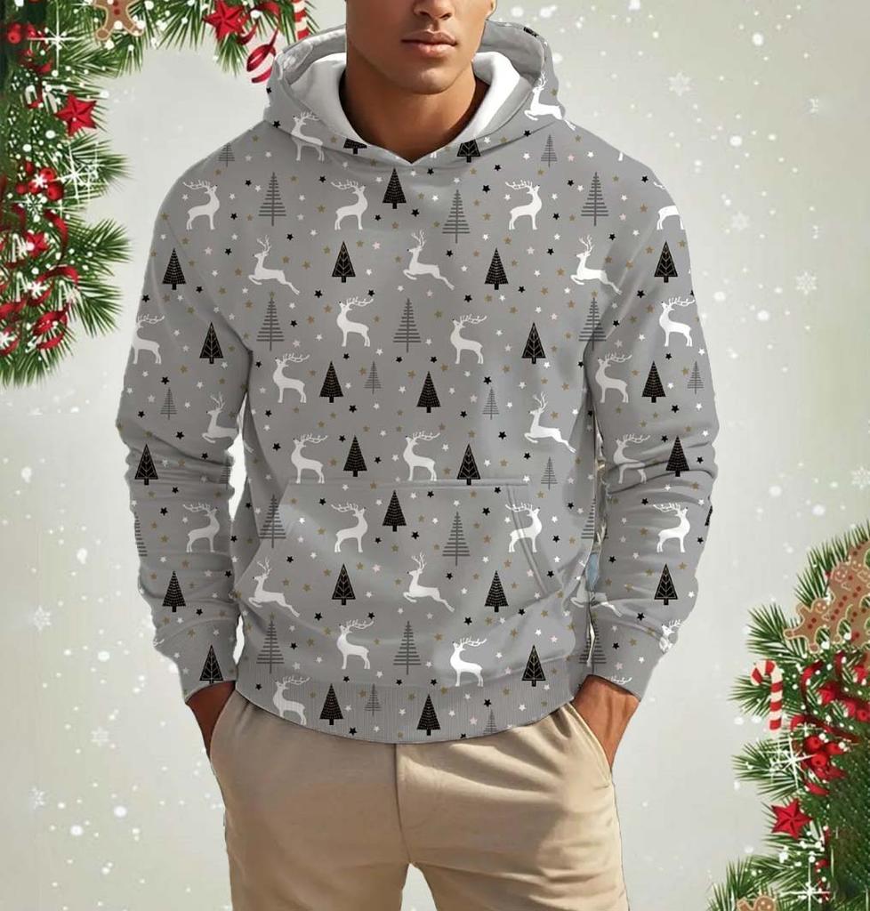 2026 Christmas Santa Claus 3D Printed Hoodies For Men Clothes Hoodie Sweatshirts Fashion Santa Claus Festival Cosplay Tops