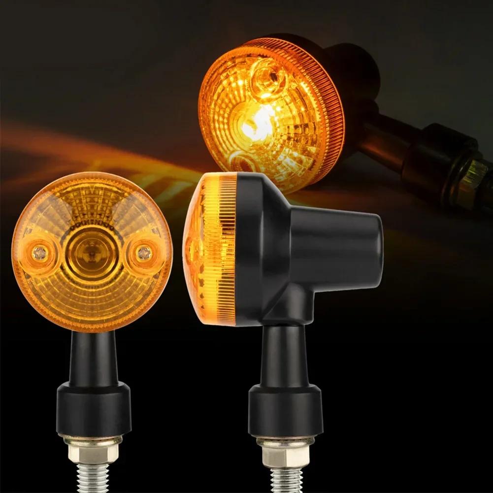 2PCS Universal Motorcycle Led Turn Signal Lights Indicator Lamp Amber Flashers Light for Kawasaki Suzuki Harley Honda Cafe Racer