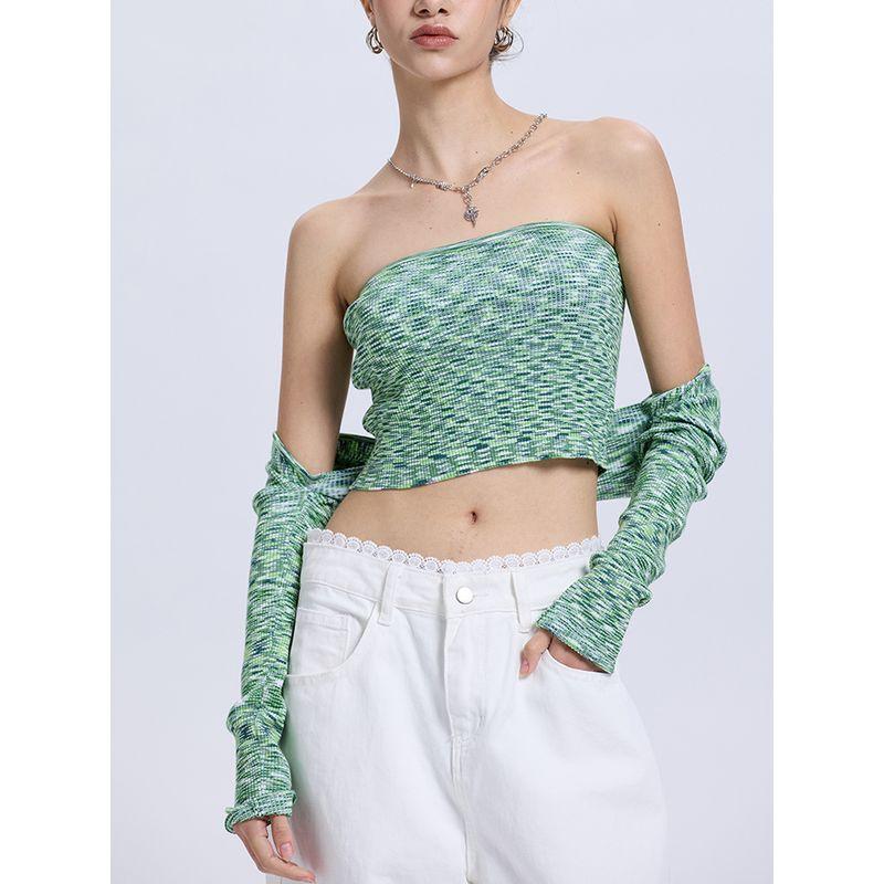 Za2025 Spring New Women Clothes Versitile Fashion Niche Design Wear More Irregular Pattern Knit Two Piece