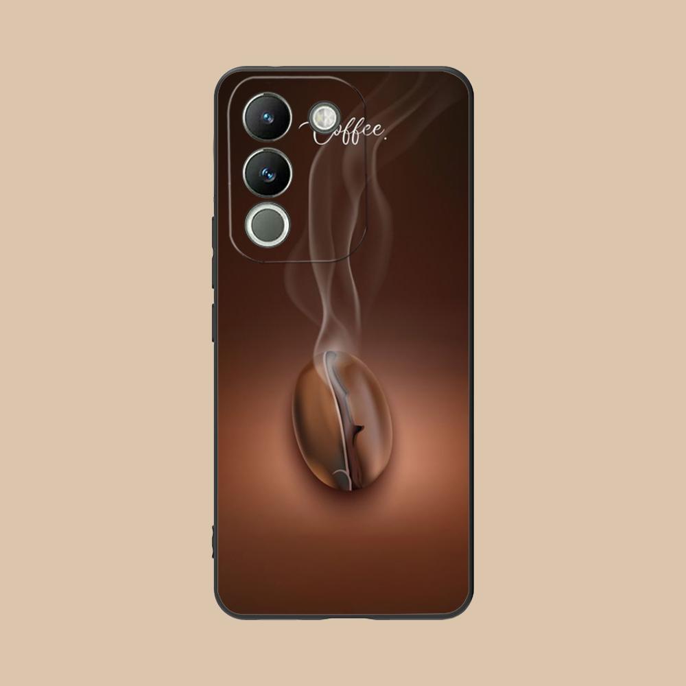 Coffee Beans Matte TPU Mobile Phone Case for VIVO V60 V50 V40 V30 V29 V27 V25 V23 Pro Lite 5G Colorful Printing Cover