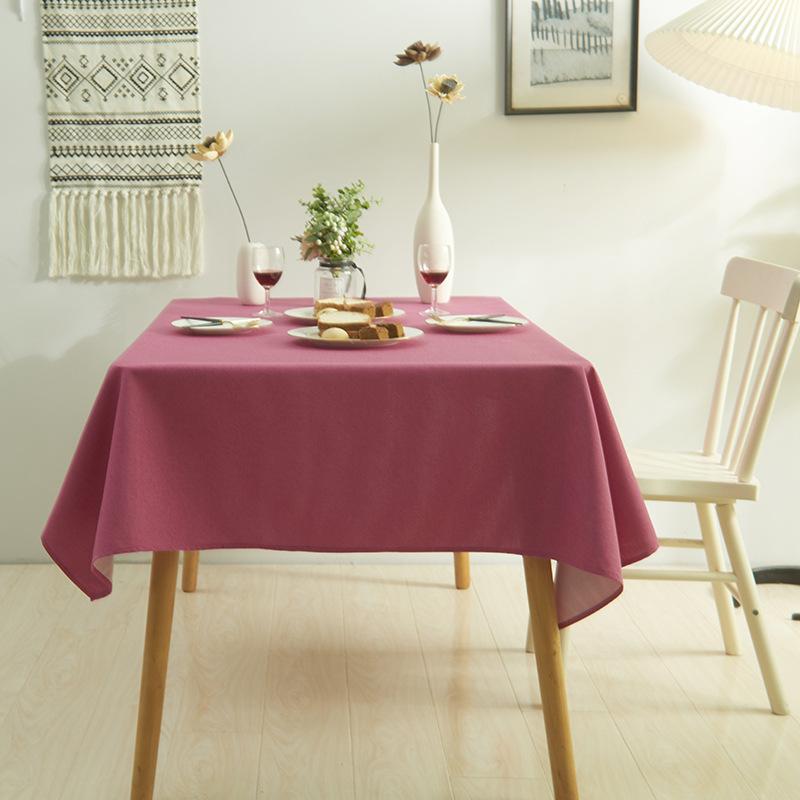 Nordic Minimalist Solid Color Tablecloth Water-resistant and Oil Resistant Restaurant Tablecloth Available in Multiple Colors