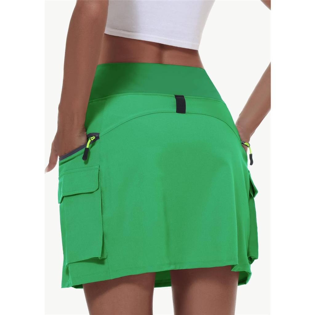 Women's Hiking Cargo Skirt Outdoor Sports Zipper Tennis Skirt