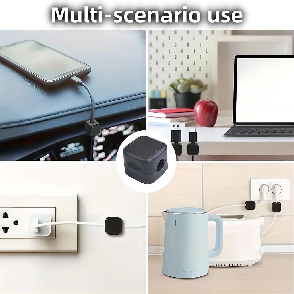 1/6PC Magnetic Cable Organizer Adjustable Desktop Hidden Cord Clips Cord Holder Reusable Wire Storage Gadgets Wire Keeper Clip