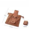 Portable Drawstring Foraging Waist Pouch Fold‑Away Canvas Tool Storage Hip Bag For Camping Hiking Outdoor Collecting Gear