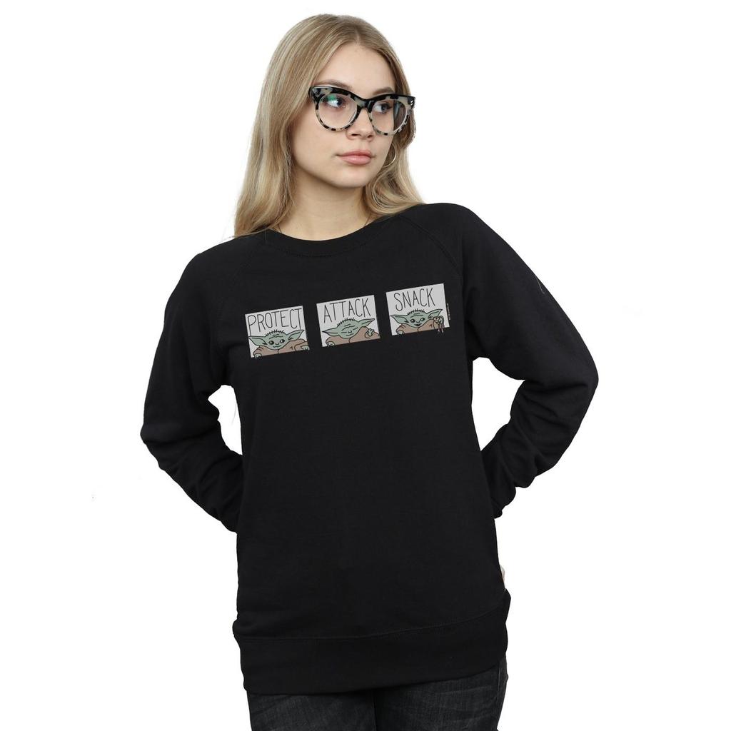 STAR WARS Womens/Ladies The Mandalorian The Child Tiles Sweatshirt