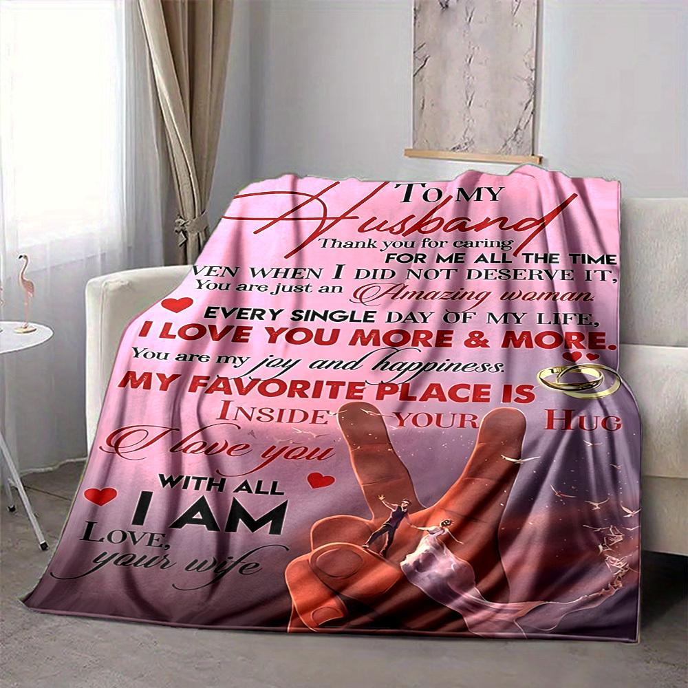 1PC Wedding Anniversary Gift Blanket - Soft Warm All-Season Throw for Sofa, Bed, Car, Office, Throw For Sofa yy250916122