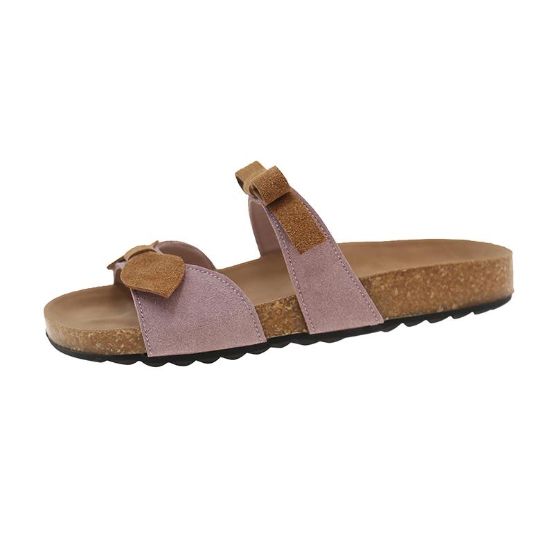 

Fashion Summer Pointed Toe Shallow Mouth High Heels Women Baotou Bow Beaded Versatile One Buckle Non-slip Stiletto Sandals 35 розовый