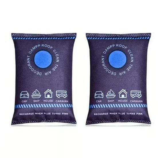 1/2Pcs 200g Reusable Desiccant Pack Color Indicating Silica Gel Desiccant Packet Dehumidification Bag Storage Bins Suitcase Electronics Moisture