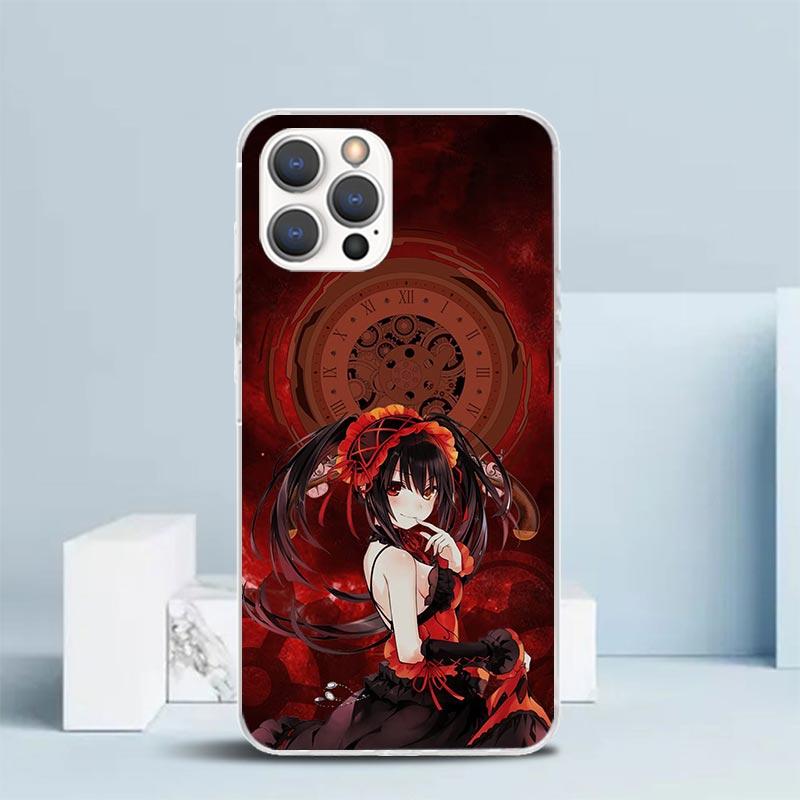 Date A Live Tokisaki Kurumi Soft Cover for iPhone 16 17 Air 15 14 Pro Max 16E Phone Case 13 Mini 12 11 7 SE 8 Print Pattern Fit