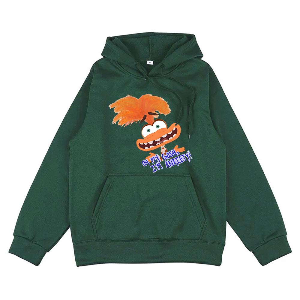 Cartoon Hoodie Anxiety Hoodies Long Sleeve Casual Sweatshirt For Autumn/Winter Comfortable Hooded Clothe Moletom Hoody