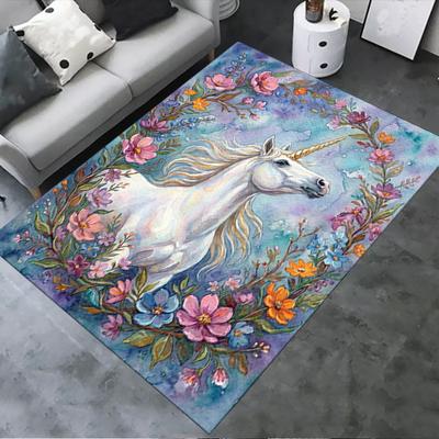 2025 New Unicorn Animal Carpet Rug for Living Room Bedroom Home Sofa Decoration,Kids Play Non-slip Floor Mat131