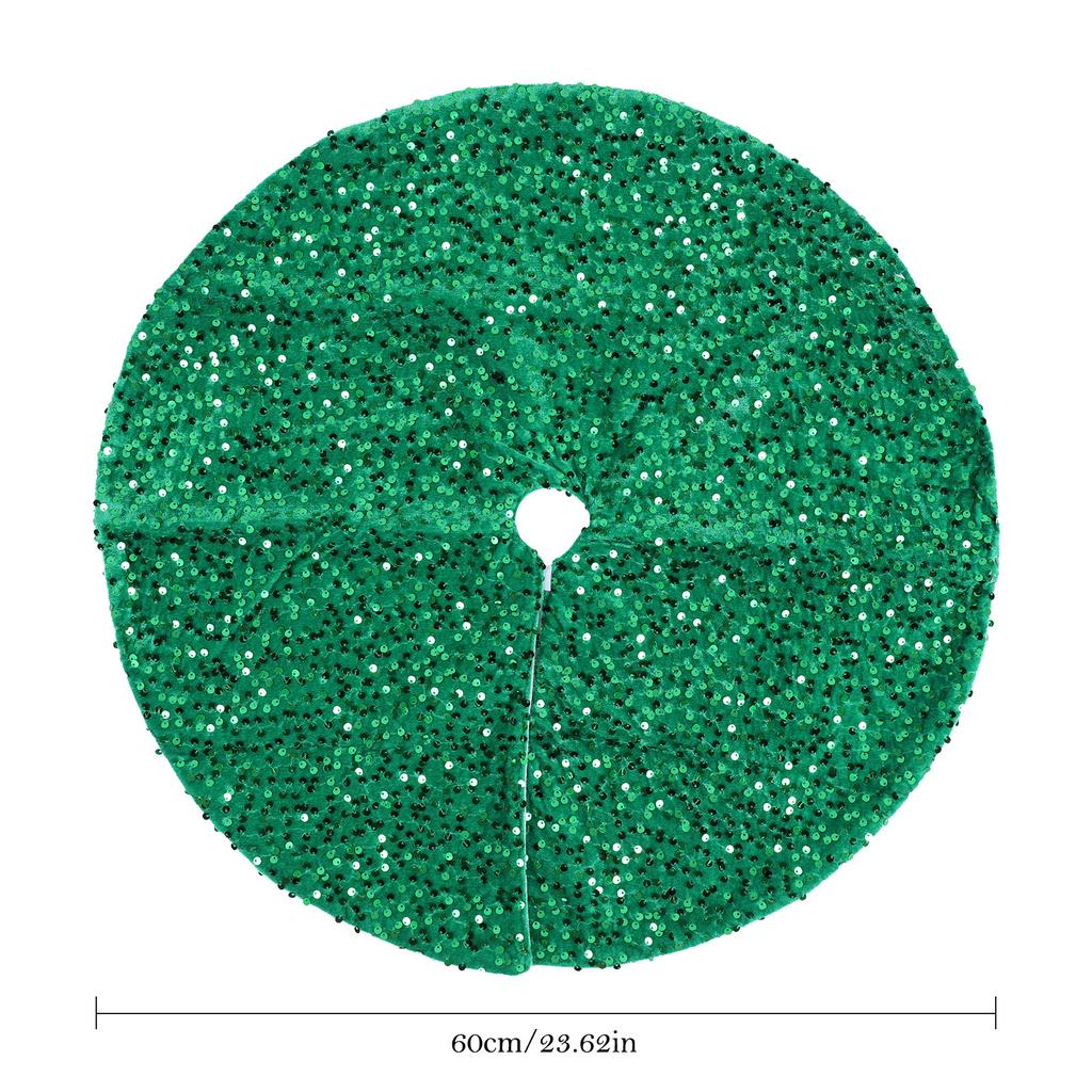 Christmas Tree Skirt W/ Small Sequin Mini Xmas Tree Skirts Small Tree Skirt for Home Party Holiday Indoor Outdoor Decorations