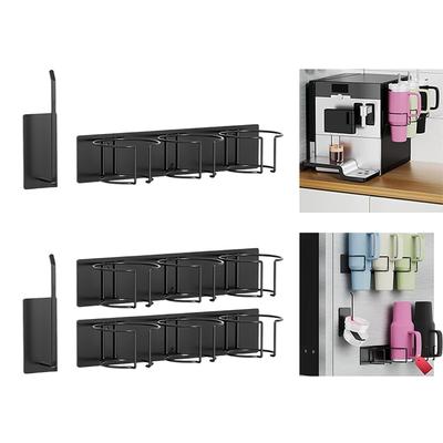 Magnetic Cup Holder Easy Setup Practical Easy Access Space Saving for Kitchen Fridge with Lid Holder Water Bottle Organizer