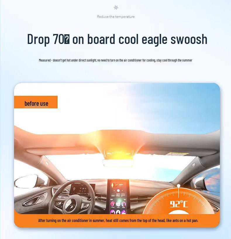 BYD Sky Canopy Sunroof Ice Crystal Sunshade - Full Blackout