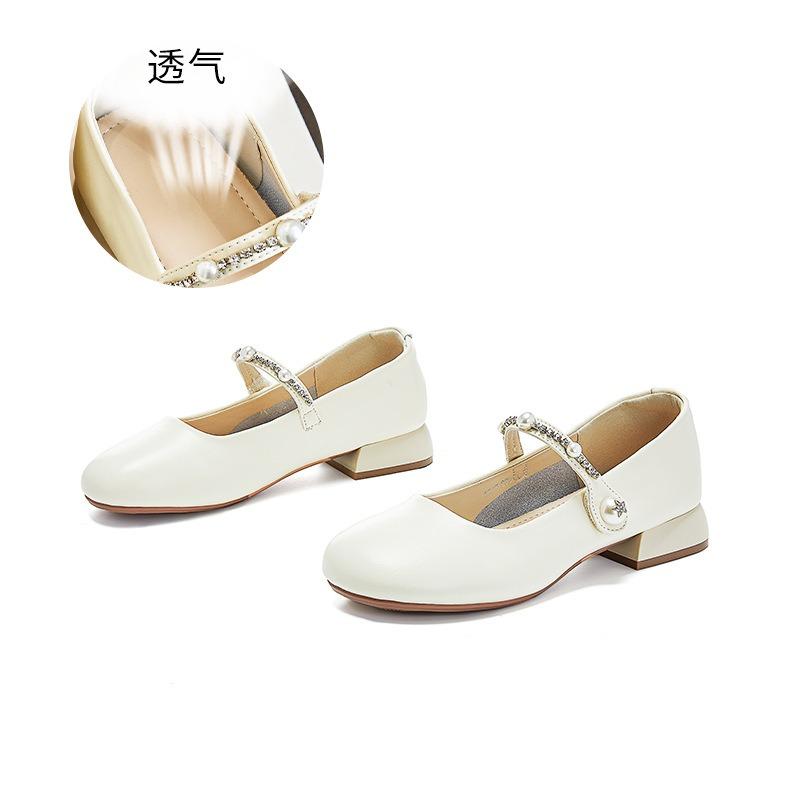 

Кожаные туфли Мэри Джейн женские летние новые на липучке с бантом одинарные туфли женские повседневные универсальные для работы женские туфли 40 бежевый