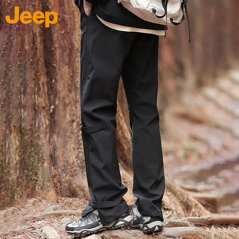 Jeep Men's Casual Straight Fit Soft Shell Cargo Pants