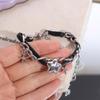 Metal Chain Punk Bracelet Necklace Y2k Multilayer Hand Rope Star Pendant Bracelet  Music Festival
