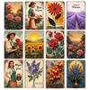Retro Blumen Metallblechschilder Heimdekoration Wandkunst Garten Bauernhaus Landhausküche Badezimmer Wohnzimmer