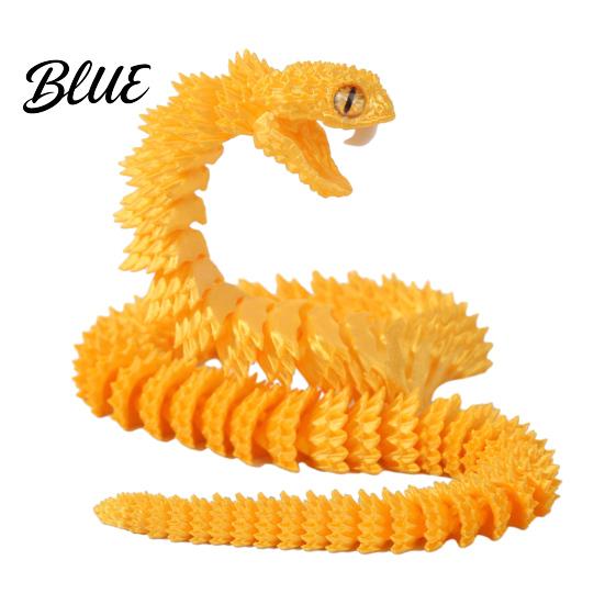 Concentration Improvement Toys Serpent Figurine Snake Toy Articulated 3D Printed Flexible Jointed Realistic Animal Fidget Stress Reliever