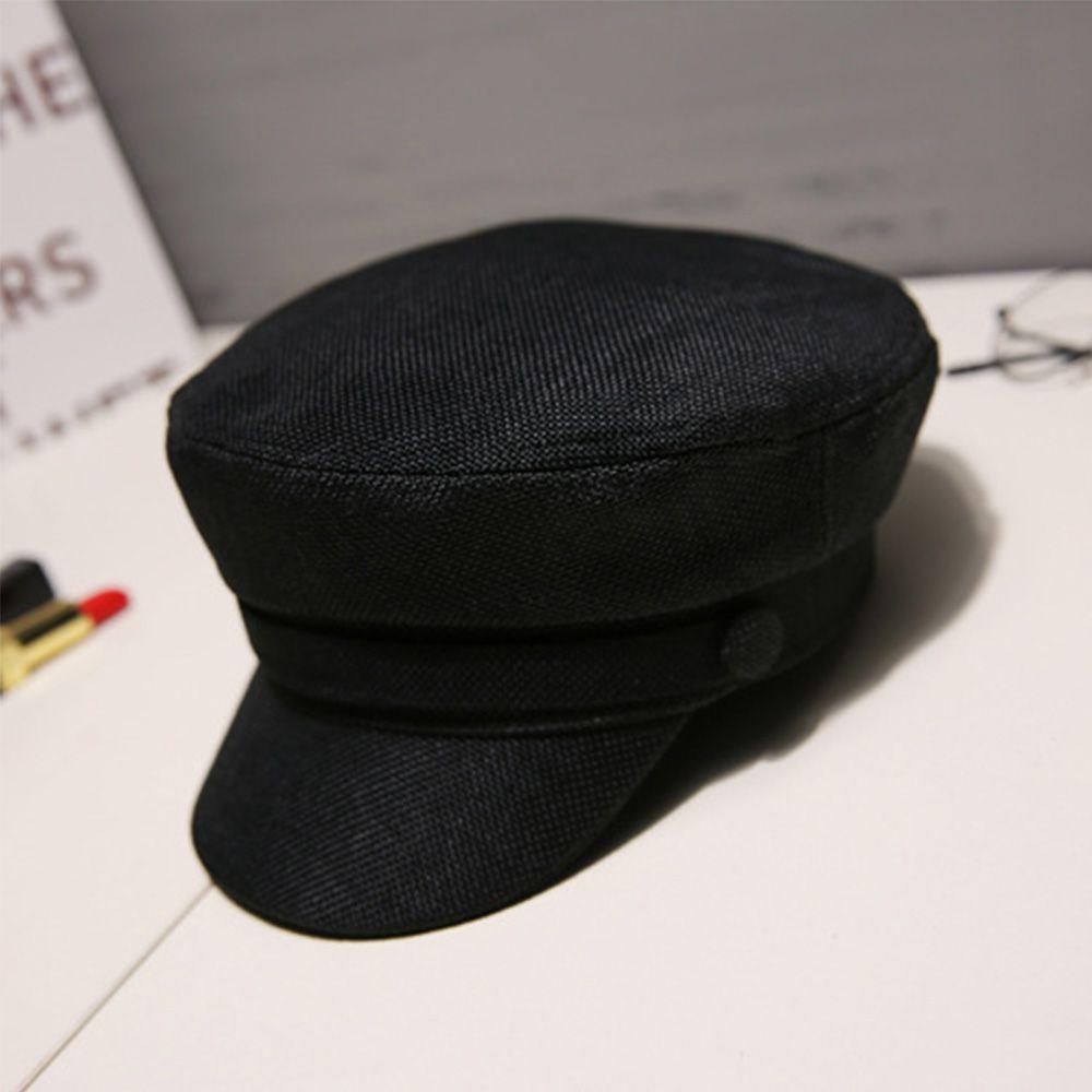 Ladies Cotton Linen Autumn Summer Navy Hats Berets Octagonal Cap Flat Cap