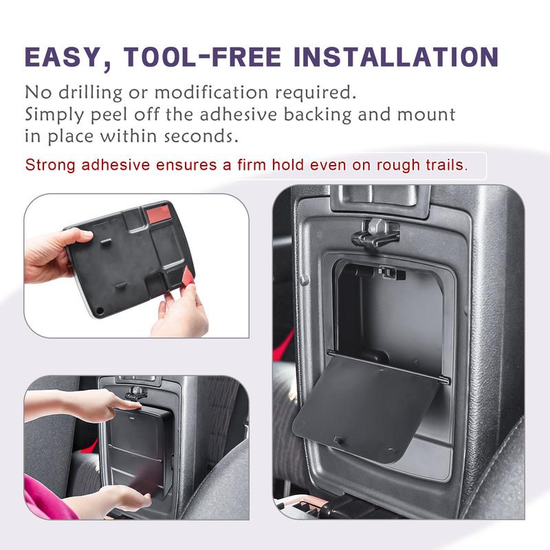 Armrest Hidden Box Tray for Jeep Wrangler JK/JKU 2011-2016 2017 2018 Center Console Organizer Secret Hidden Interior Accessories