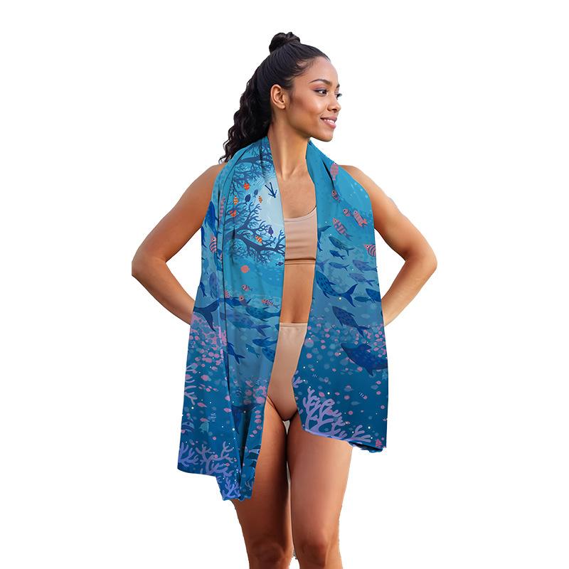 2025 2 Stück Schnelltrocknendes Übergroßes Magnetisches Outdoor-Handtuch zum Schwimmen Strand Umkleiden Abdecken Bedrucktes Magnetisches Handtuch