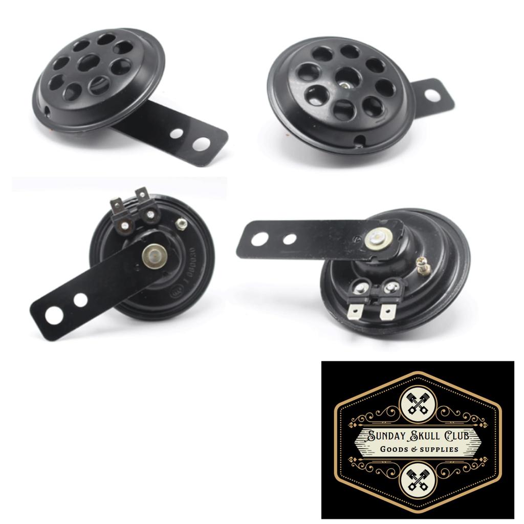 Motorcycle Horn Horn Black User Vehicle Inspection Security Parts 105-110db Old Car