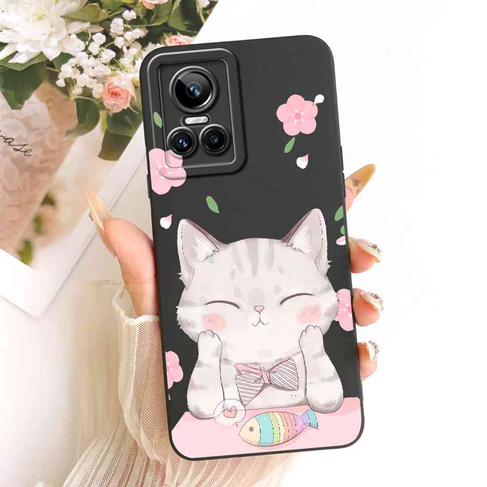 Cover For Realme GT Neo 3 Case RMX3561 Cat Rabbit Cartoon Silicone Shockproof Phone Case For Realme GTNeo Neo 3 Neo3 Back Cover