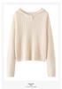 Lekasha Women's Cashmere Hooded Knit Top - Loose Casual Autumn/Winter Base Layer Sweater
