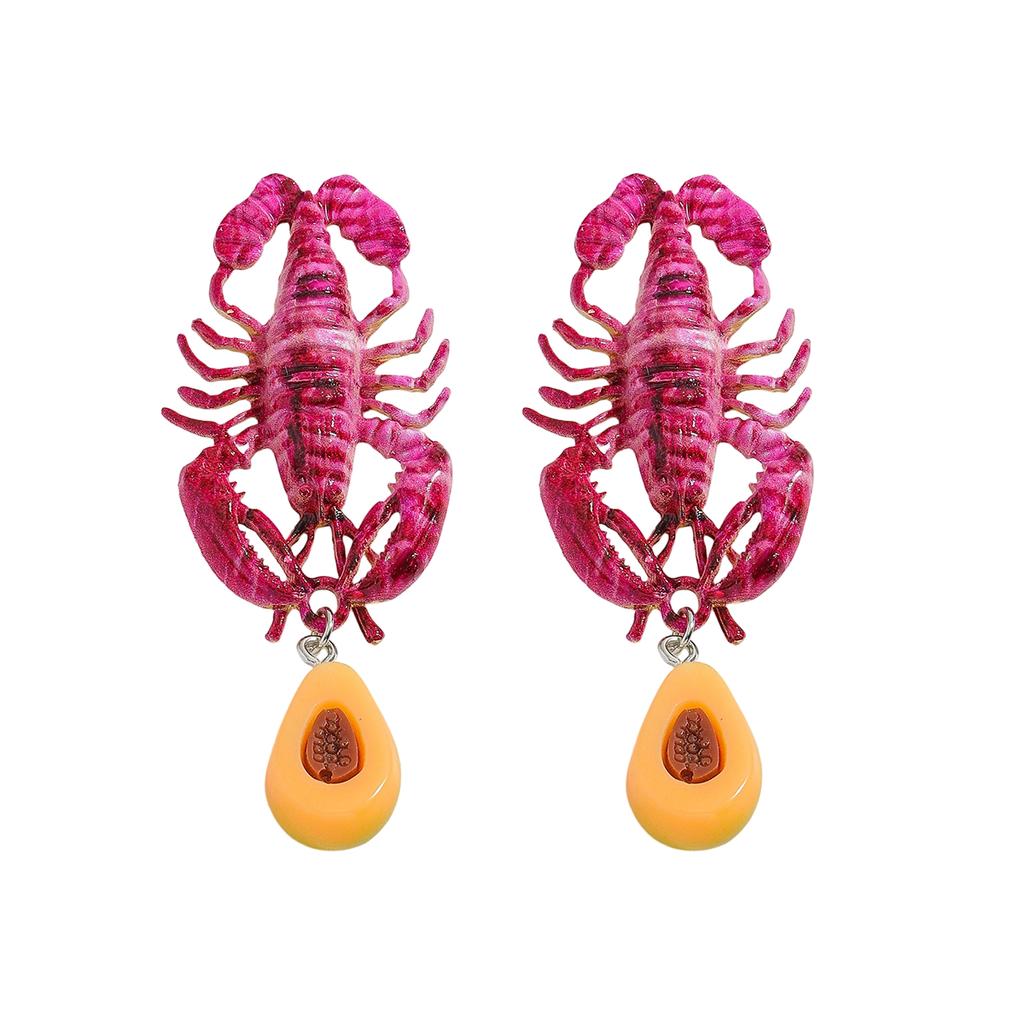 2026 Design Nou Modă Email Crabi Cercei Candelabru Pentru Femei Vacanță de Vară Plajă Bijuterii Animale Marine Accesorii Drăguțe Și Distractive