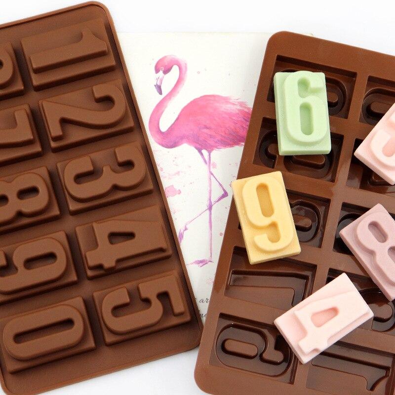 Silicon Numbers 0-9 Molds Premium Nonstick CCmax for Homemade Chocolate, Candy, Jelly or Ice Cubes