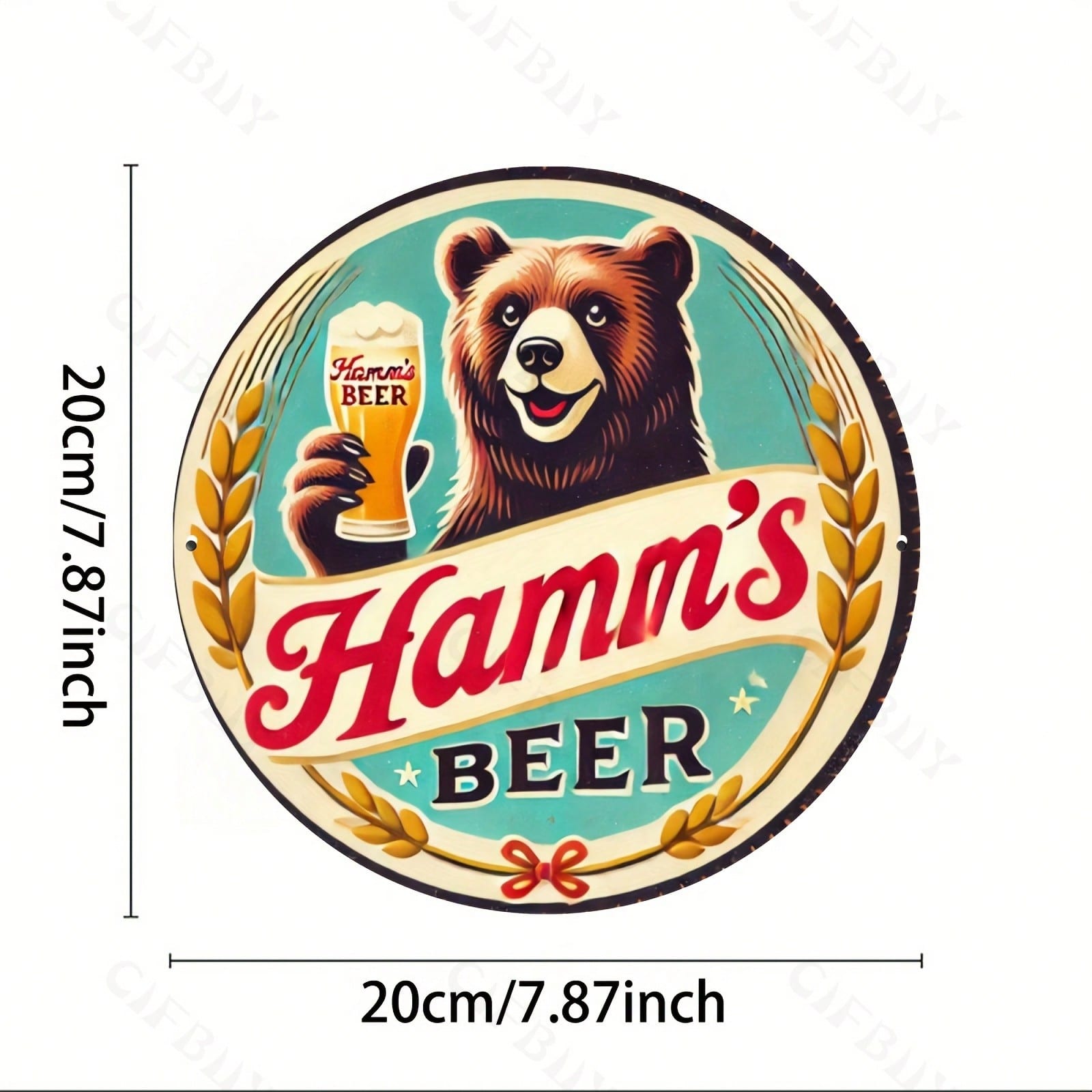 Vintage Hamm s Beer Metal Tin Sign Retro Wall Decor Pub Bar Cafe Art TYA4492-20X20CM