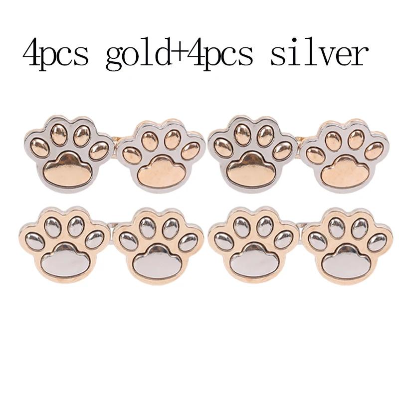 Cute Cat Claw Tighten Metal Waist Buckle Brooches Pins Clip Adjustable Snap Button Jeans Buttons Detachable Clothing Accessories