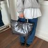 Transparent Pvc Tote Bag Large Capacity Waterproof Floral Pattern Shoulder Bag Lightweight Handbag For Women Work Commut Handbag