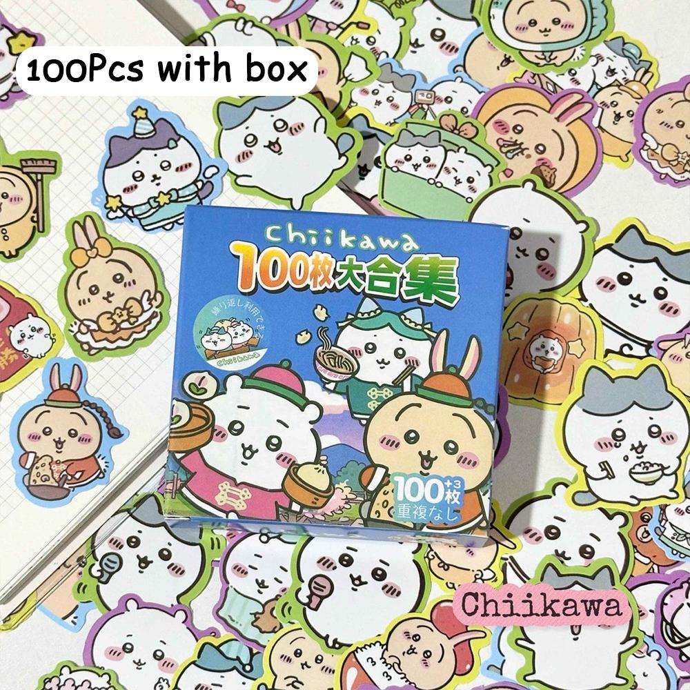 60100Pcs Chiikawa Hachiware Usagi Stickers Cartoon Laptop Phone Case Luggage Fridge Decal Graffiti Waterproof Sticker Toys