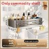 Aluminum Bathroom Storage Rack With Hooks For Shower And Toilet Organizer