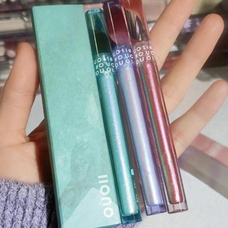 Ombre à paupières liquide fantaisie dorée, poudre Fine et brillante, perle couchée, ver à soie, ombre à paupières liquide, cosmétiques