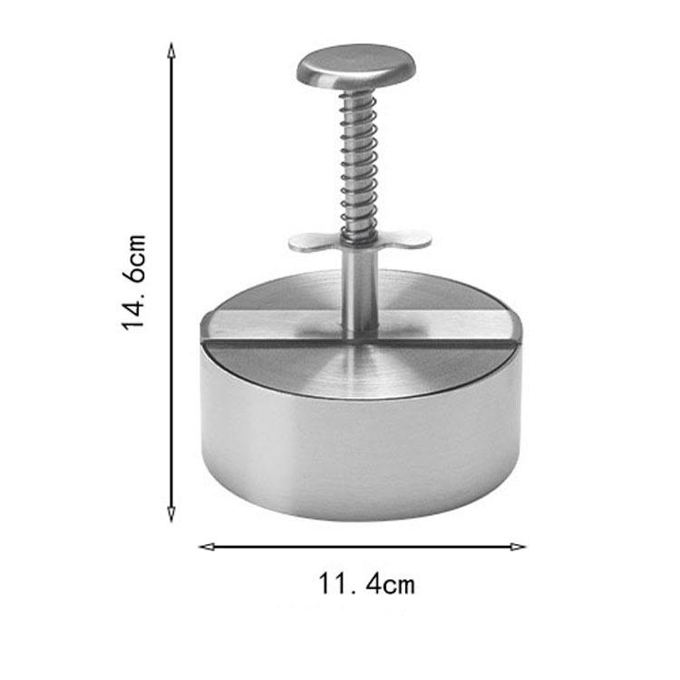 Stainless Steel Non-Stick Round Manual Hamburger Patty Maker Press Rice Pork Beef Ball Mold Adjusted Kitchen Tools Accessories