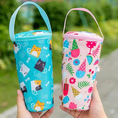 Cartoon Milk Tea Thermal Insulated Cup Sleeve and Bag