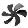 6 Blades Stove Fan Blade Aluminium Alloy Enhance Warm Air Circulation Stove Fan Blades Replacement for Fireplace Fan Black