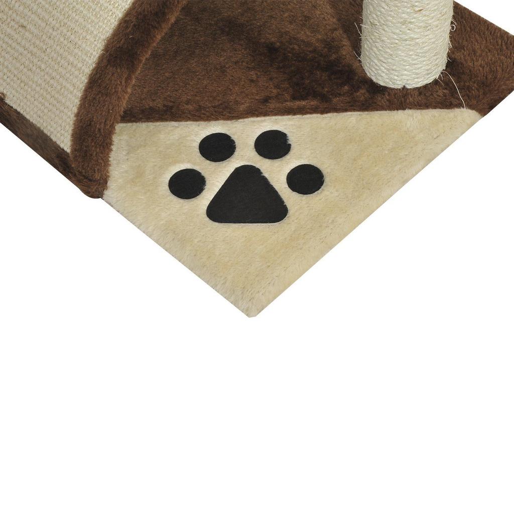 Cat Scratching Post for Play and Relaxation 36x36x44 Cm Brown