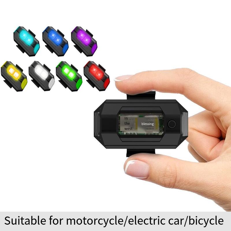 7 Colors Universal LED Anti-collision Warning Light Motorcycle Bike Mini Signal Light Drone with Strobe Light Signal Indicator