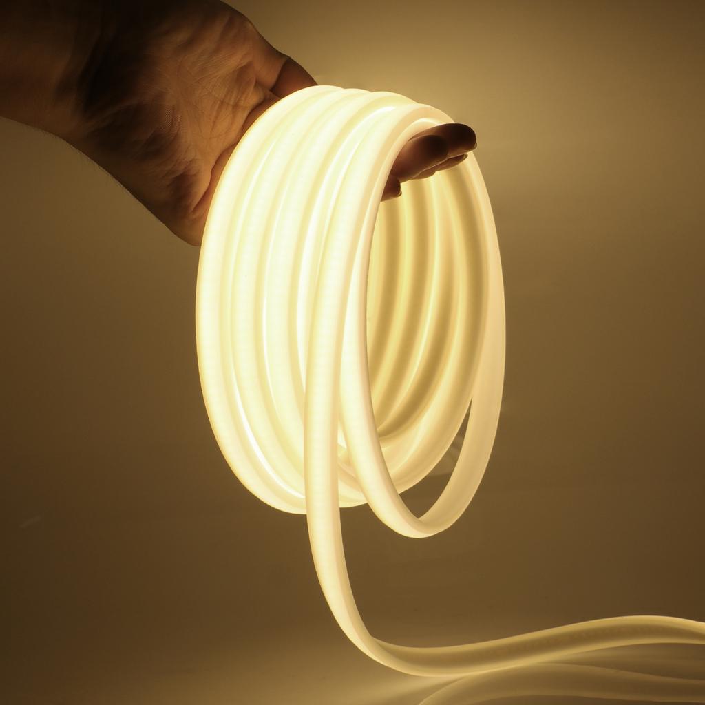 AC 220V Dimmerable COB Neon Light Bluetooth APP Control IP65 Waterproof 3000K 4000K 6000K White Flexible Ribbon Tape LED Strip