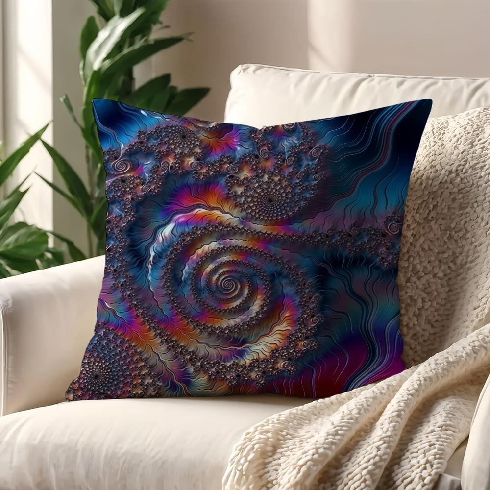 Art Psychedelic Geometrical Figures Cushion Cover For Pillow Printing Sofa Decoration Home Car Room Office Nordic Simplicity